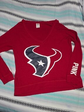 Victoria's Secret PINK Houston Texans Vneck Longsleeve Texans Baby!